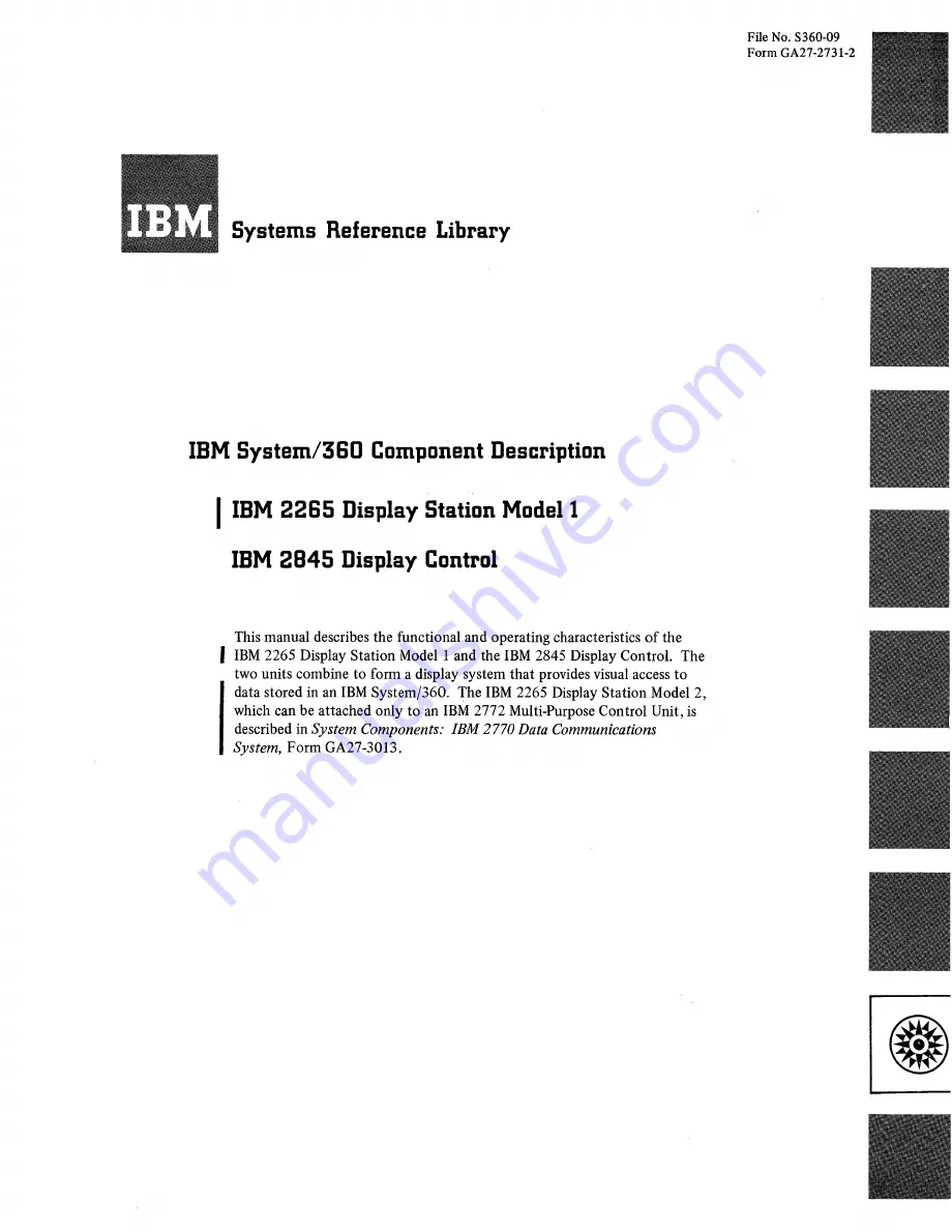 IBM 2265 Manual Download Page 1