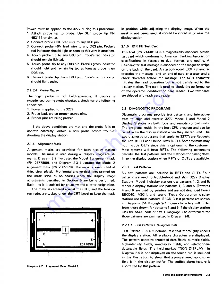 IBM 3277 Troubleshooting Manual Download Page 11