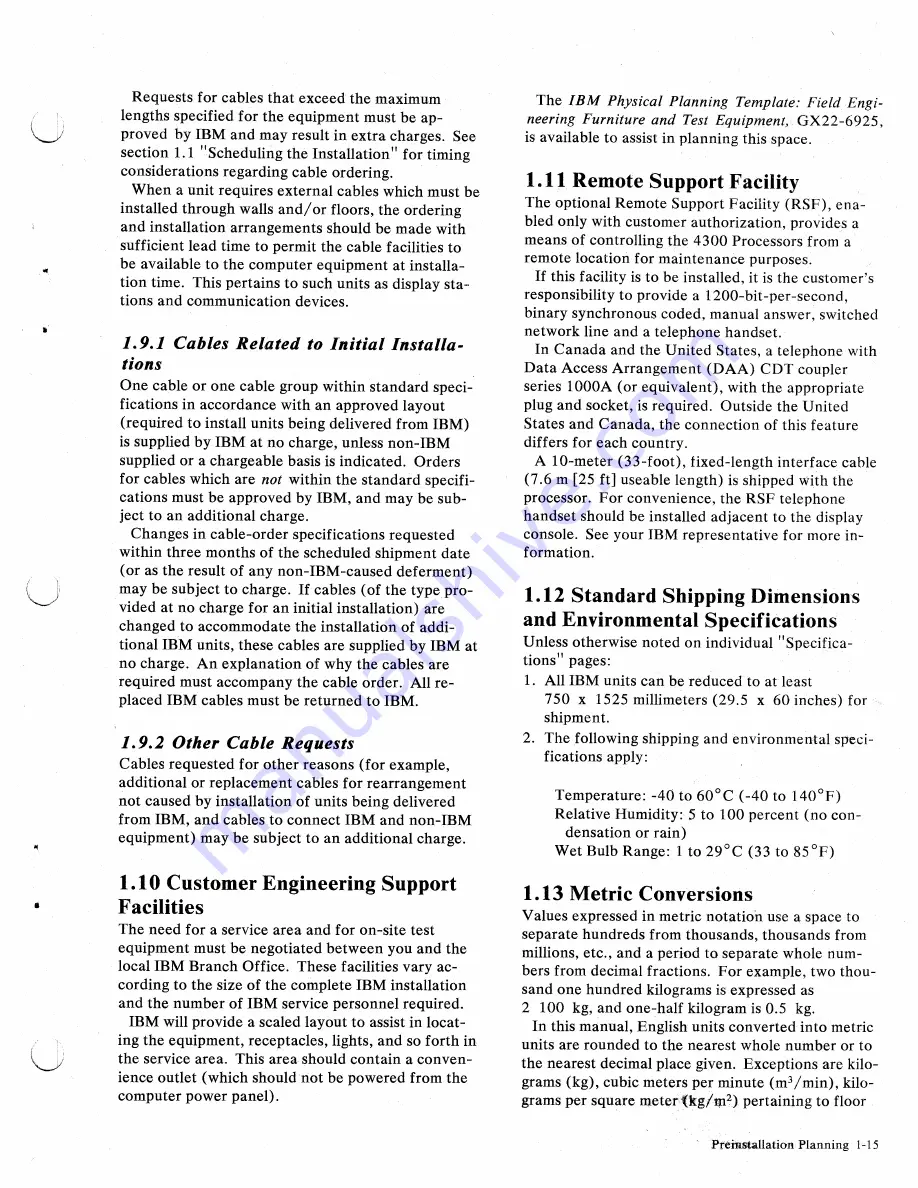 IBM 4300 Installation Manual Download Page 19