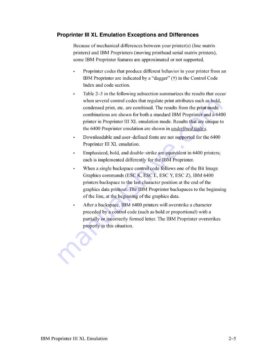 IBM 6400 Series Programmer'S Reference Manual Download Page 23