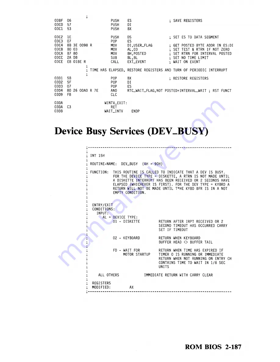 IBM PC CONVERTIBLE Technical Reference Download Page 212