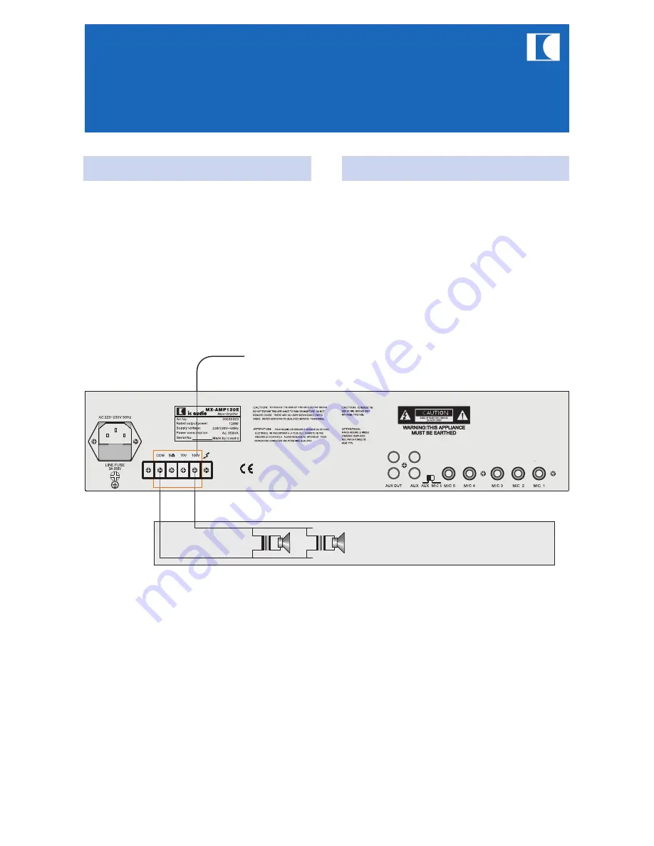 IC Audio MX-AMP 120E User Manual Download Page 14