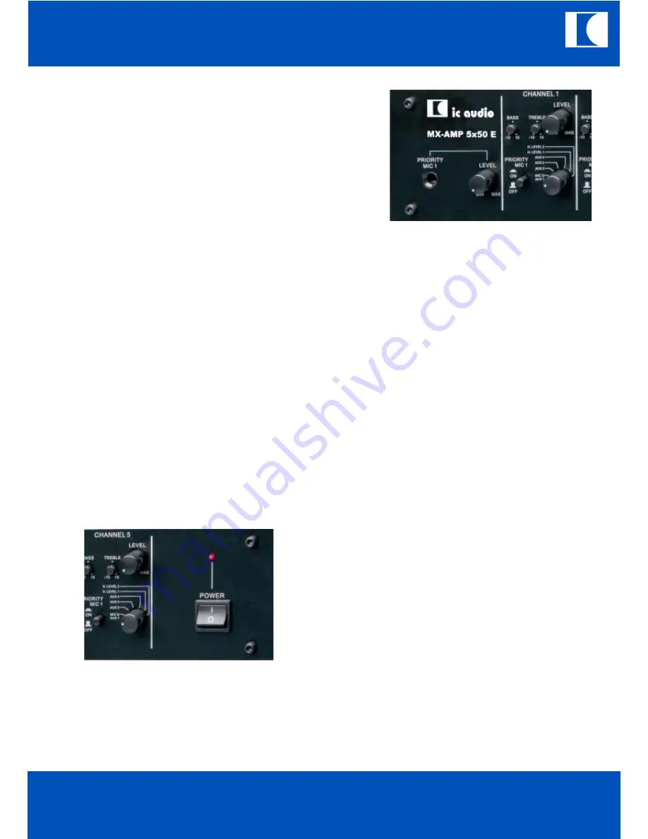 IC Audio MX-AMP 5x50E User Manual Download Page 7