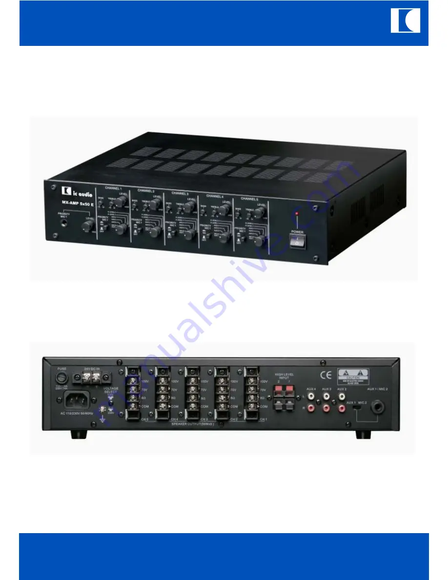 IC Audio MX-AMP 5x50E User Manual Download Page 12