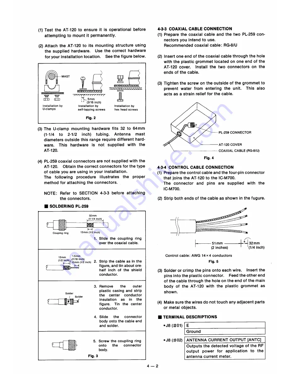 Icom AT-120 Service Manual Download Page 8