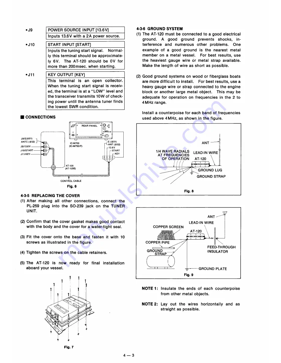 Icom AT-120 Service Manual Download Page 9