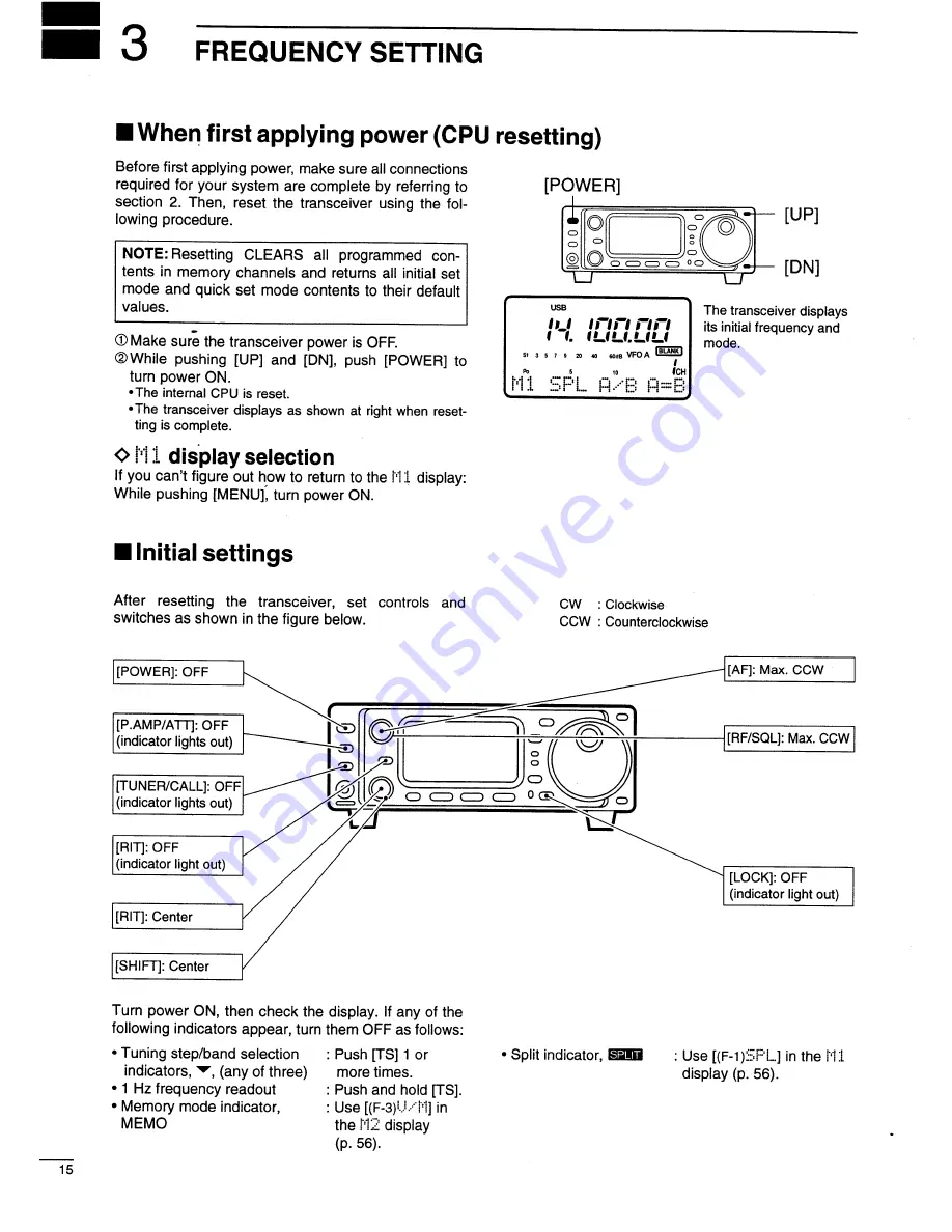 Icom IC-706 Instruction Manual Download Page 18