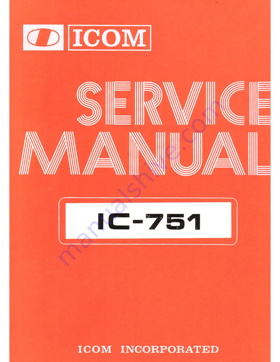 Icom IC-751 Service Manual Download Page 1