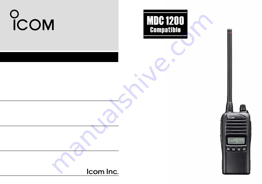 Icom IC-F3032S Instruction Manual Download Page 1