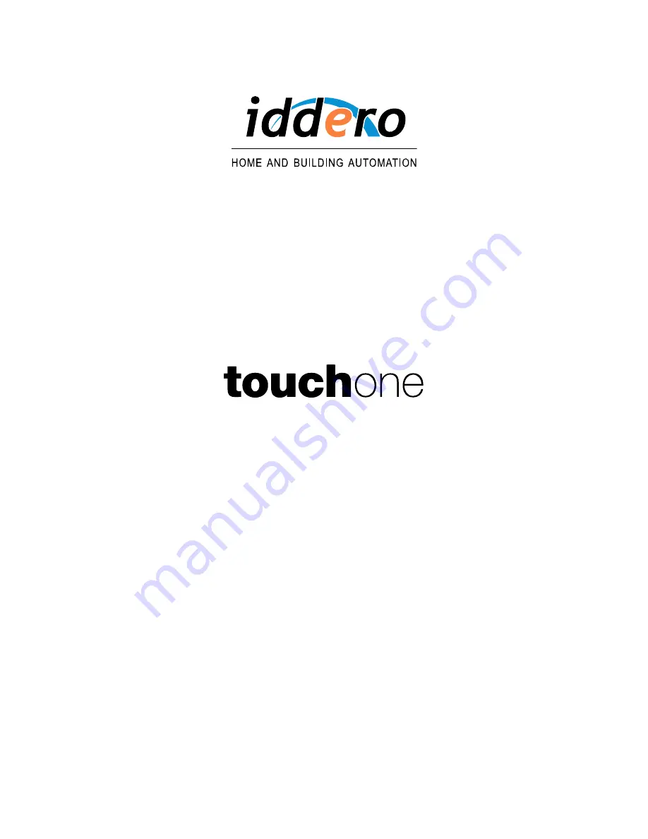 Iddero Touchone User Manual Download Page 1