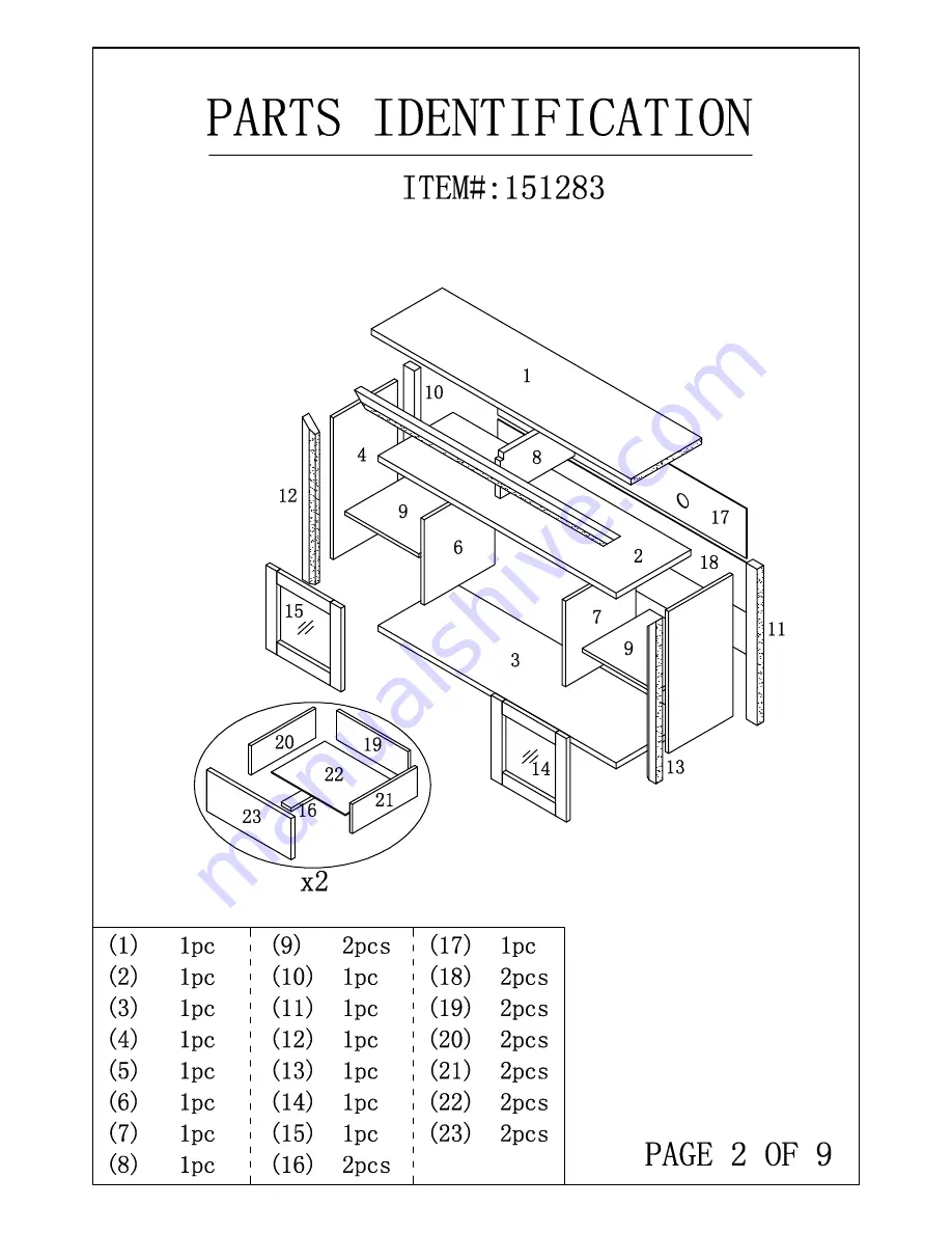 IDUSA 151283 Assembly Instructions Manual Download Page 2