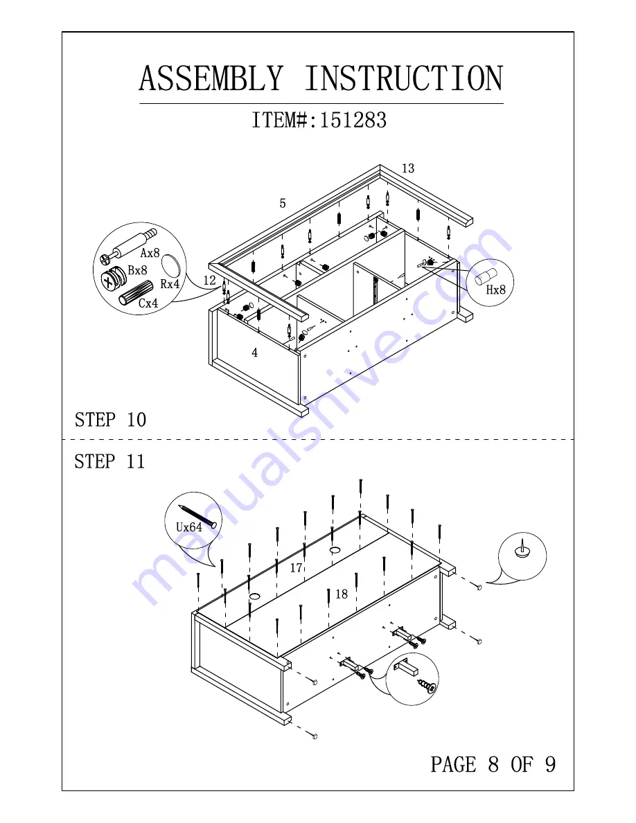 IDUSA 151283 Assembly Instructions Manual Download Page 8