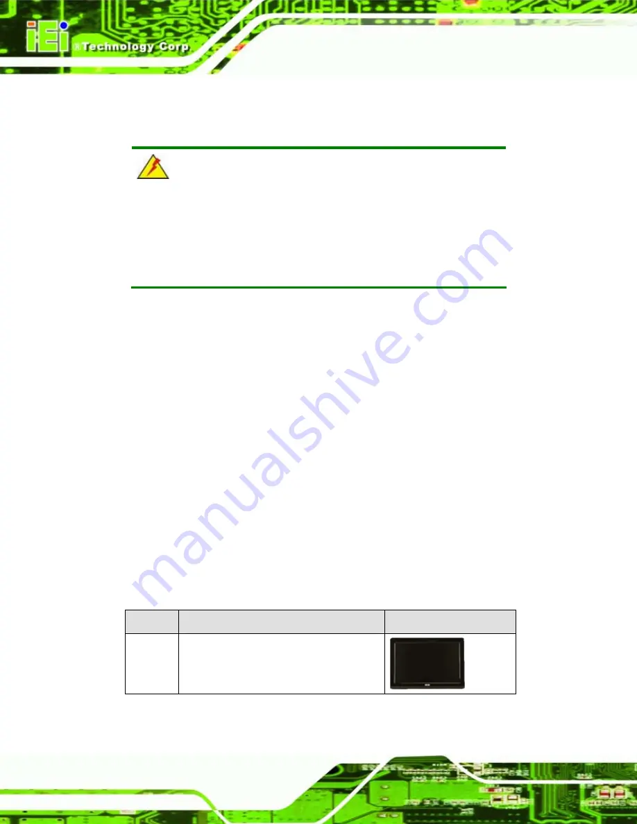 IEI Technology Afolux Monitor User Manual Download Page 16