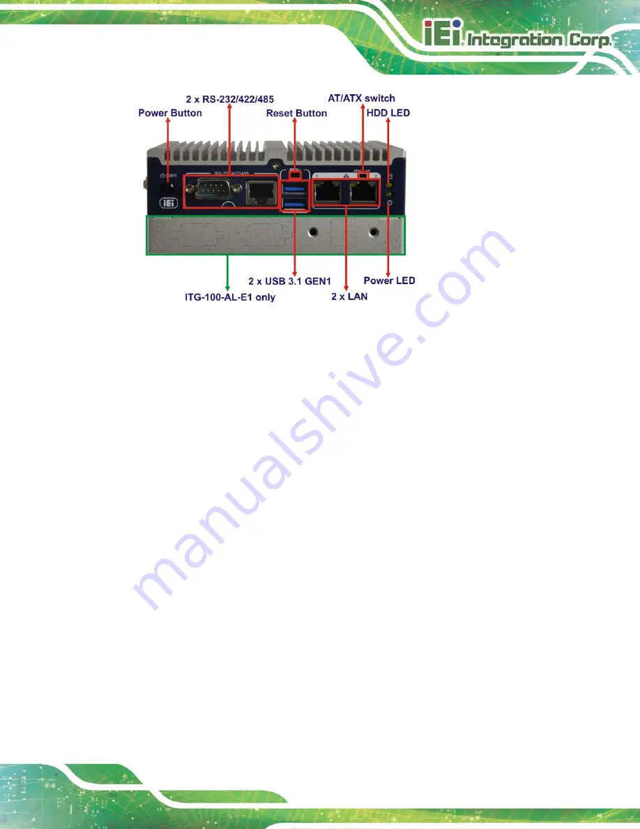 IEI Technology ITG-100-AL User Manual Download Page 19