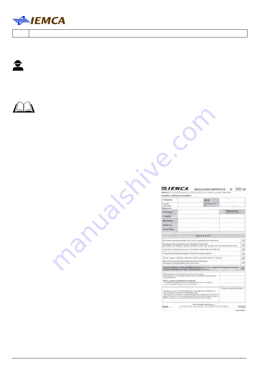 IEMCA SIR 52 F Manual For Use And Maintenance Download Page 6