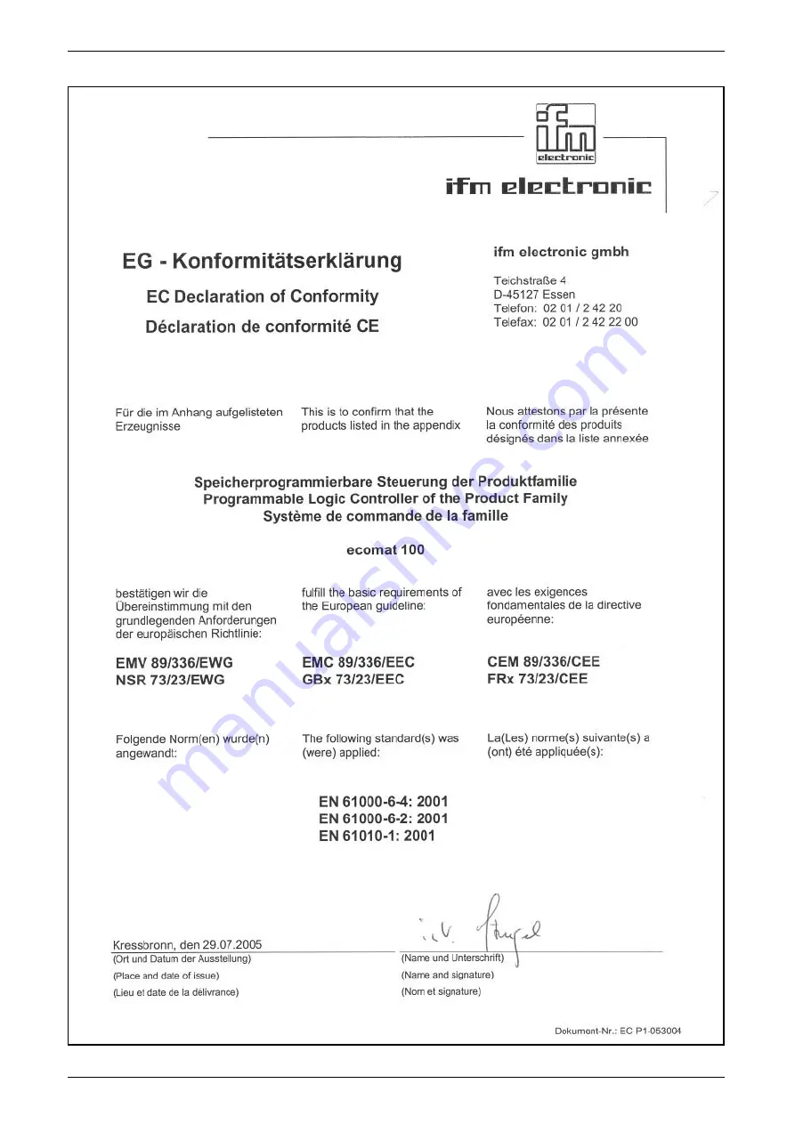 IFM Electronic CR7200 Mounting And Installation Instructions Manual Download Page 50