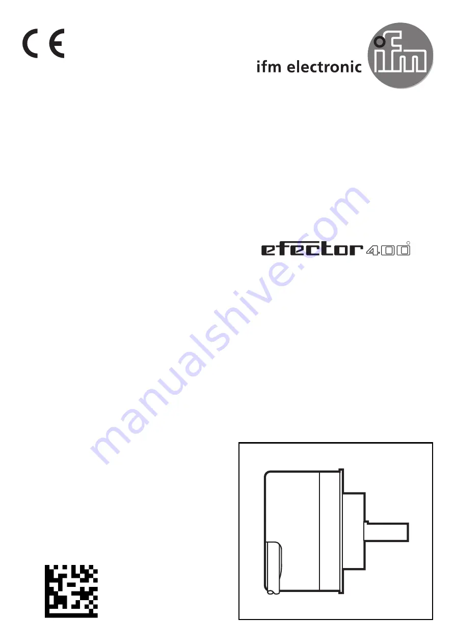 IFM Electronic Efector 400 RV Installation Instructions Manual Download Page 1