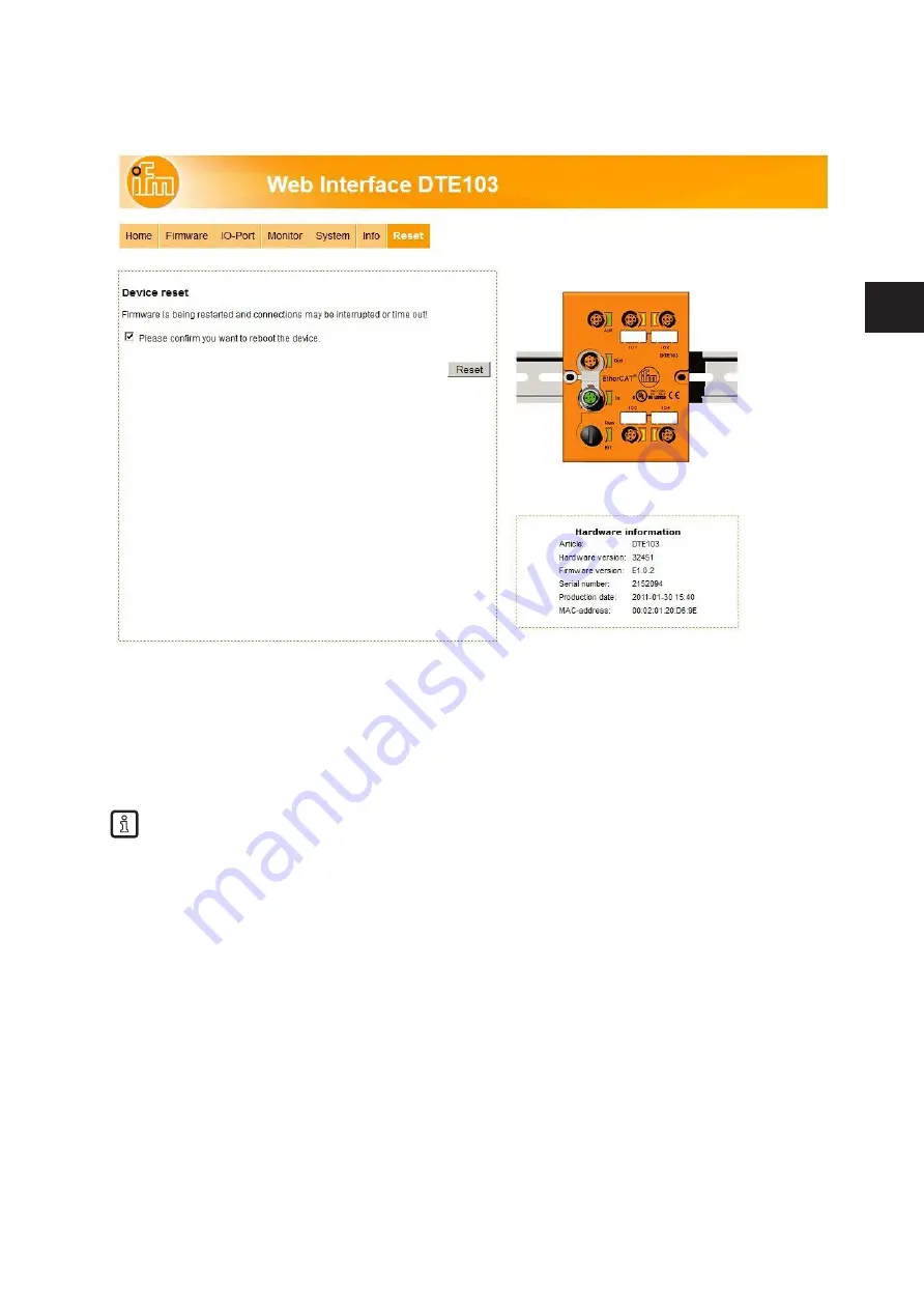 IFM DTE103 Device Manual Download Page 25