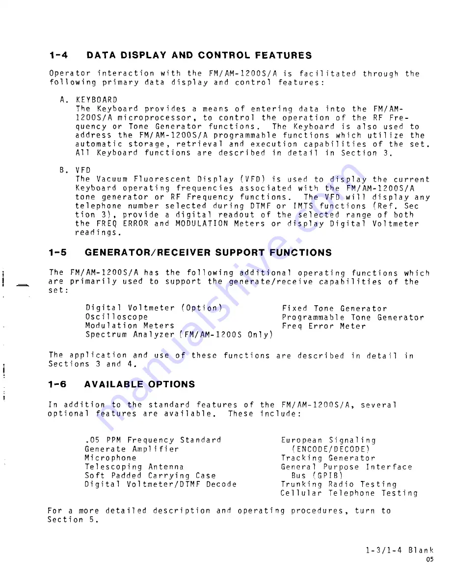 IFR FM/AM-1200A Operation Manual Download Page 22