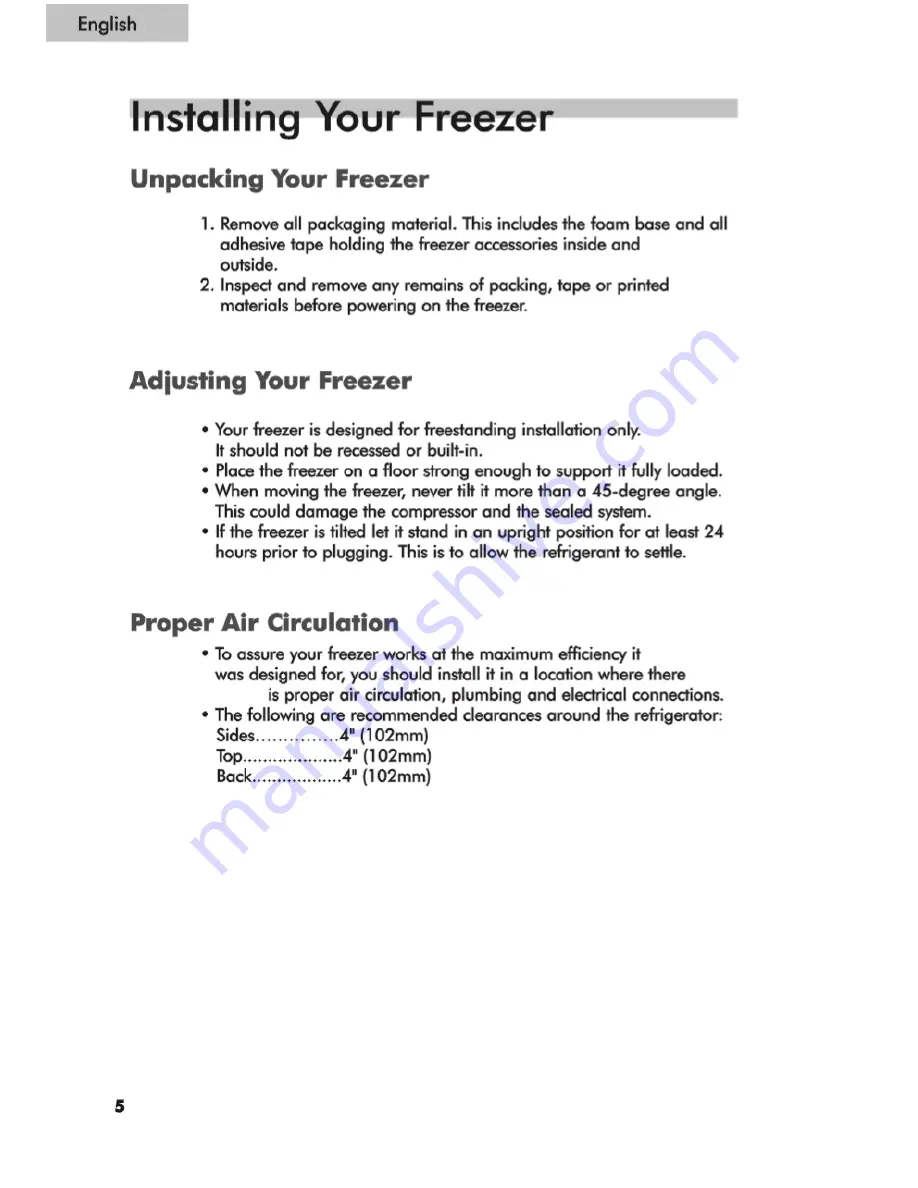 Igloo FRF452 User Manual Download Page 6