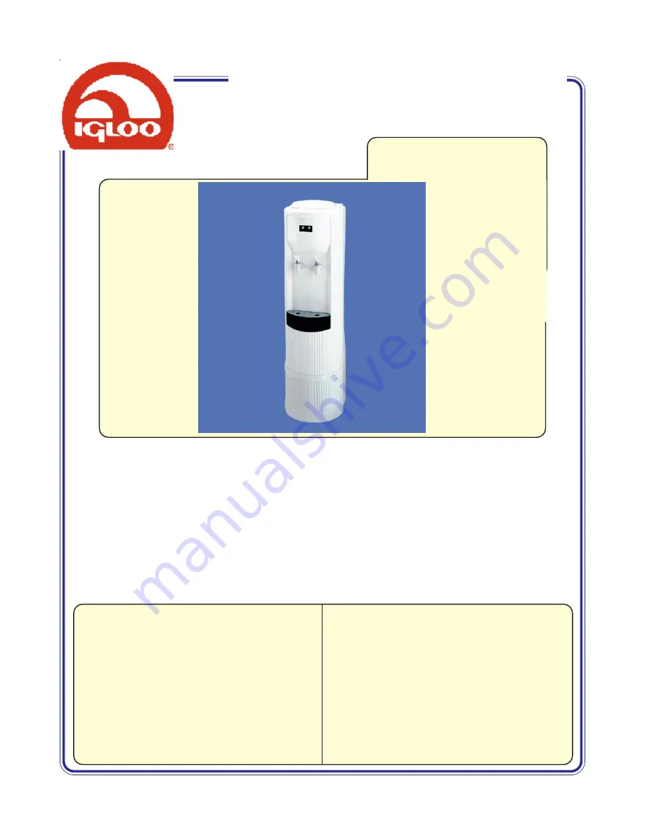 Igloo MWC495 Specification Sheet Download Page 1