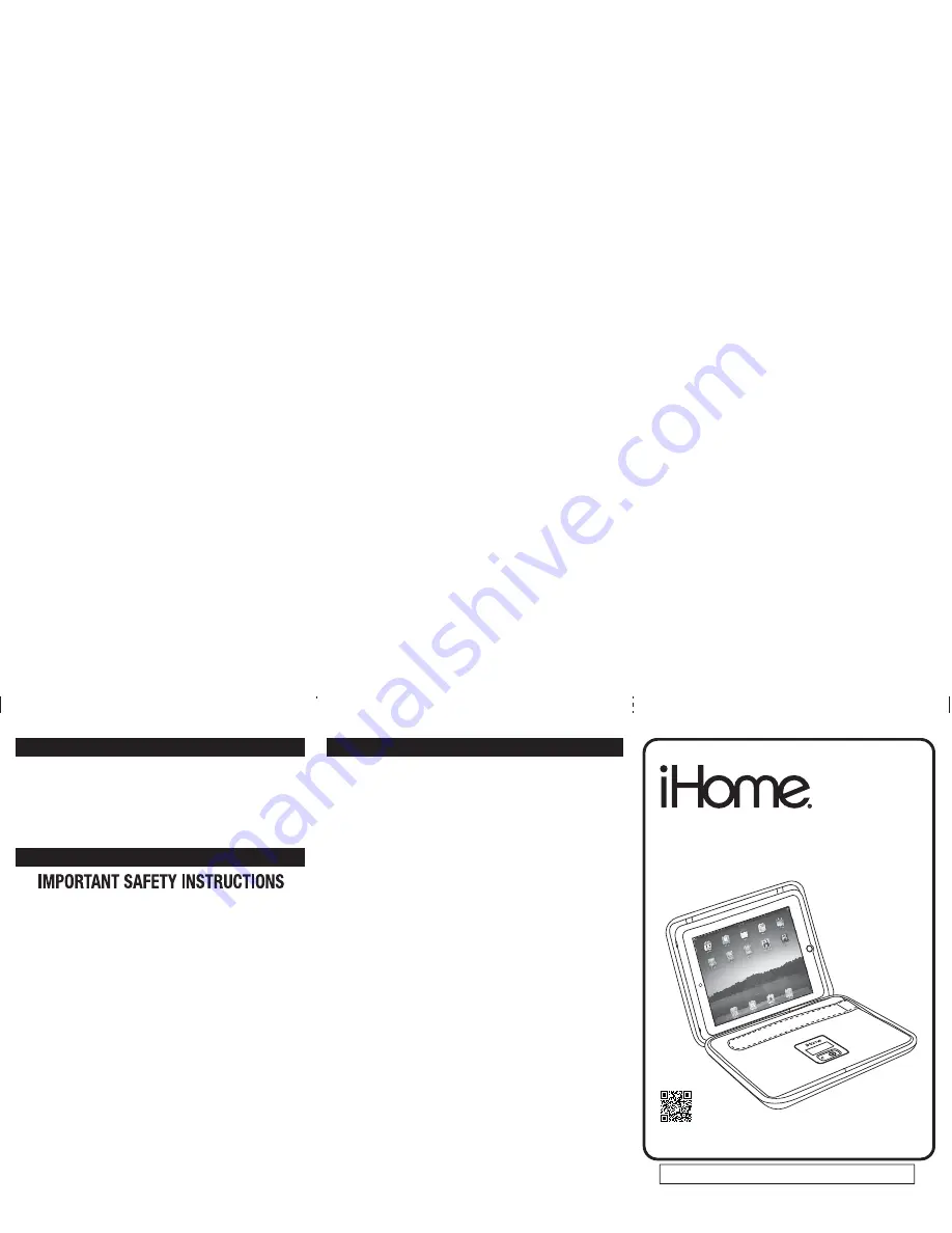 iHome iDM69 Quick Start Manual Download Page 1