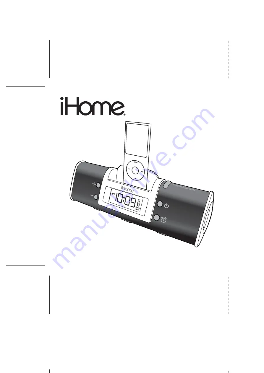 iHome iH16 Product Manual Download Page 1