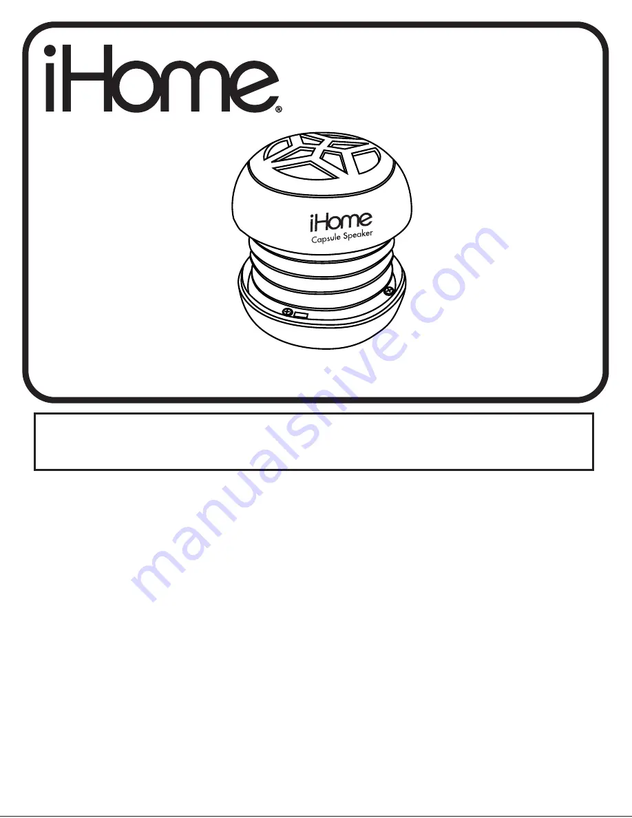 iHome iHM7 User Manual Download Page 1