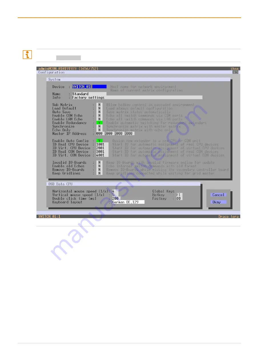 Ihse Draco tera enterprise 480 Series User Manual Download Page 138