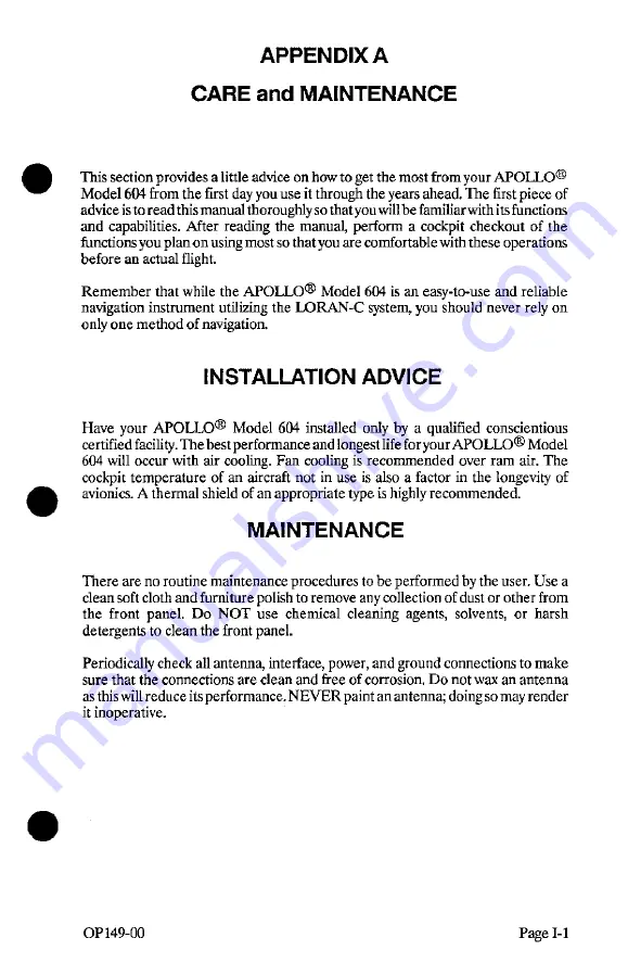 II Morrow Inc. Apollo 604 Pilot Operating Handbook Download Page 197