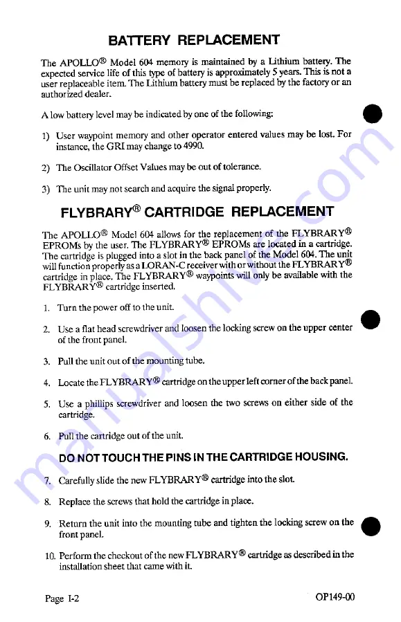 II Morrow Inc. Apollo 604 Pilot Operating Handbook Download Page 198