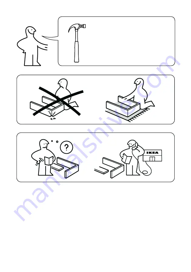 IKEA IDOLF Assembly Instruction Manual Download Page 4