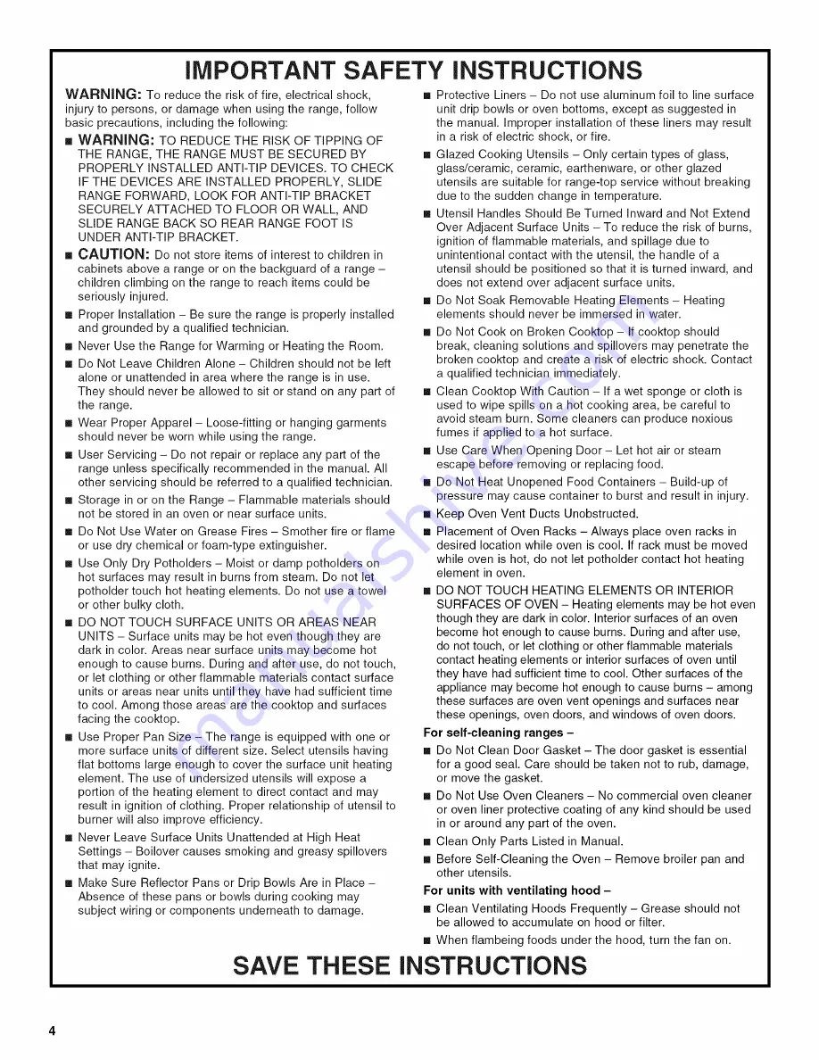 IKEA ISE630VS11 Use & Care Manual Download Page 4