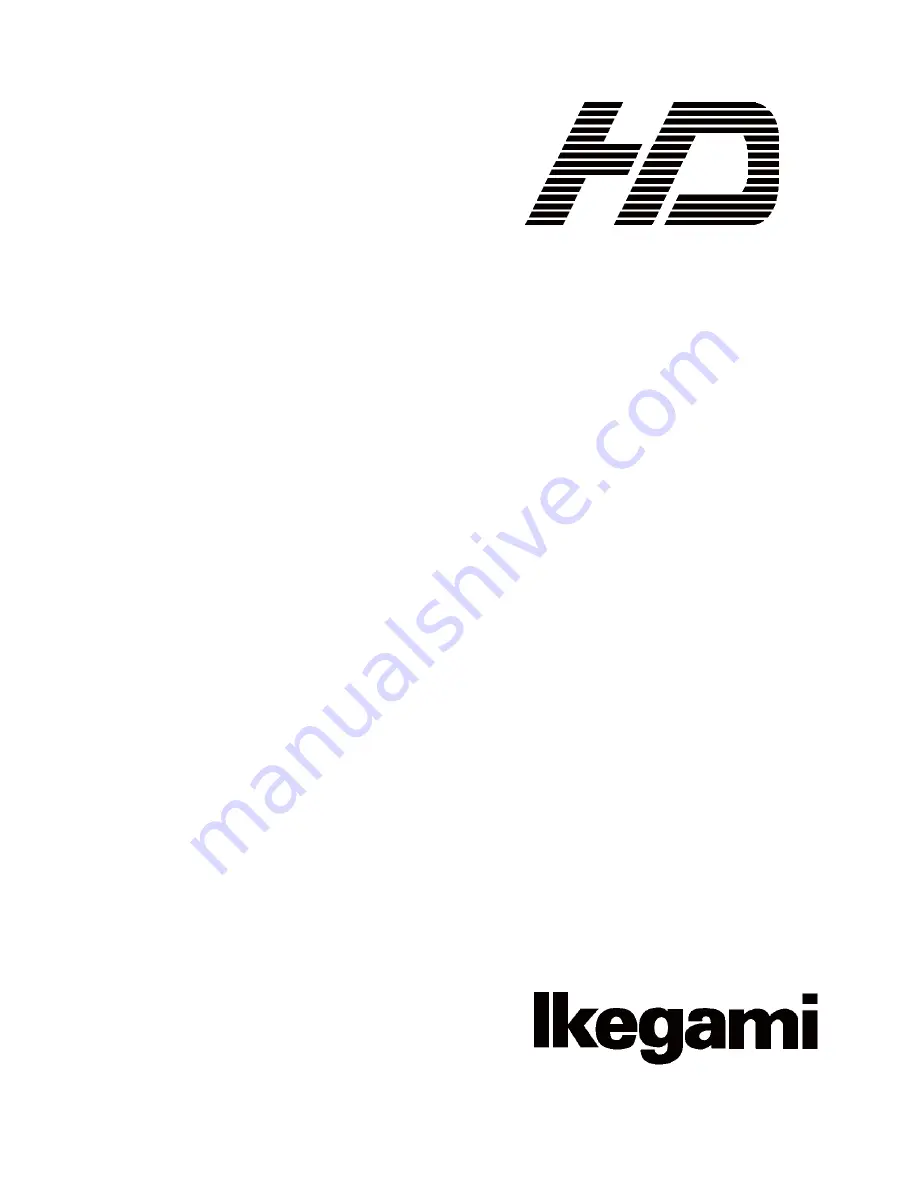 Ikegami ASP-100 Operation Manual Download Page 1