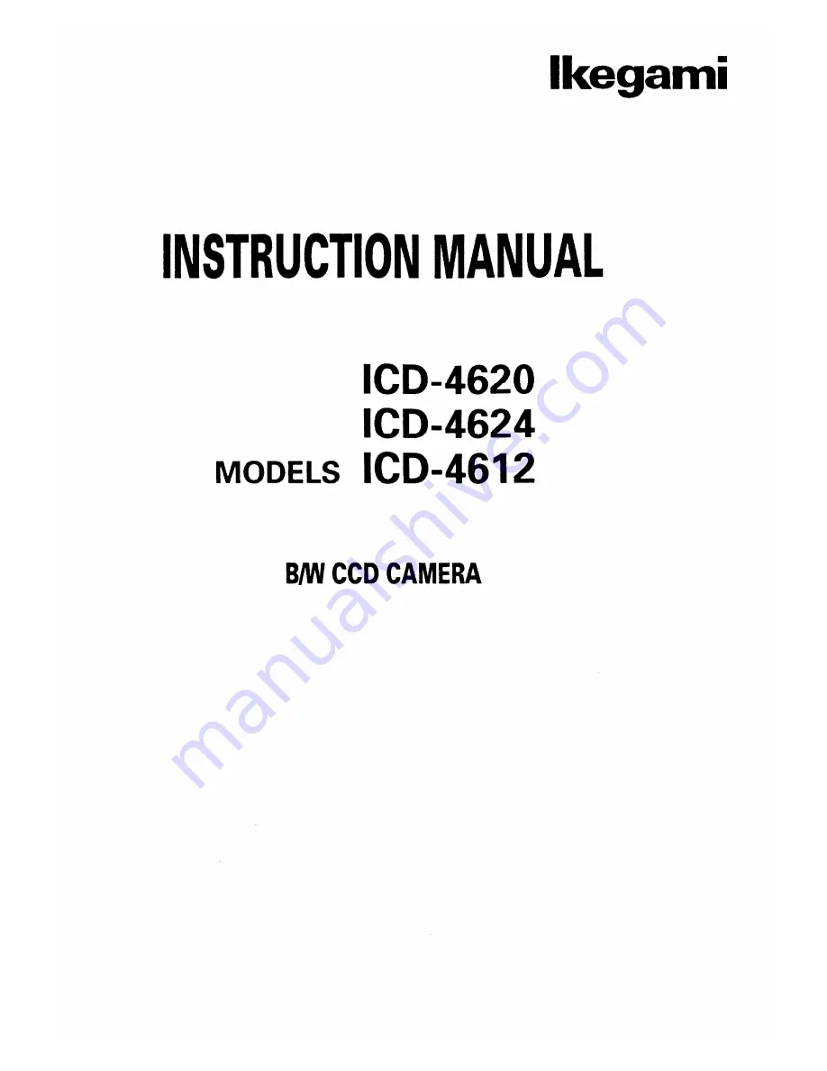 Ikegami ICD-4612 Скачать руководство пользователя страница 1