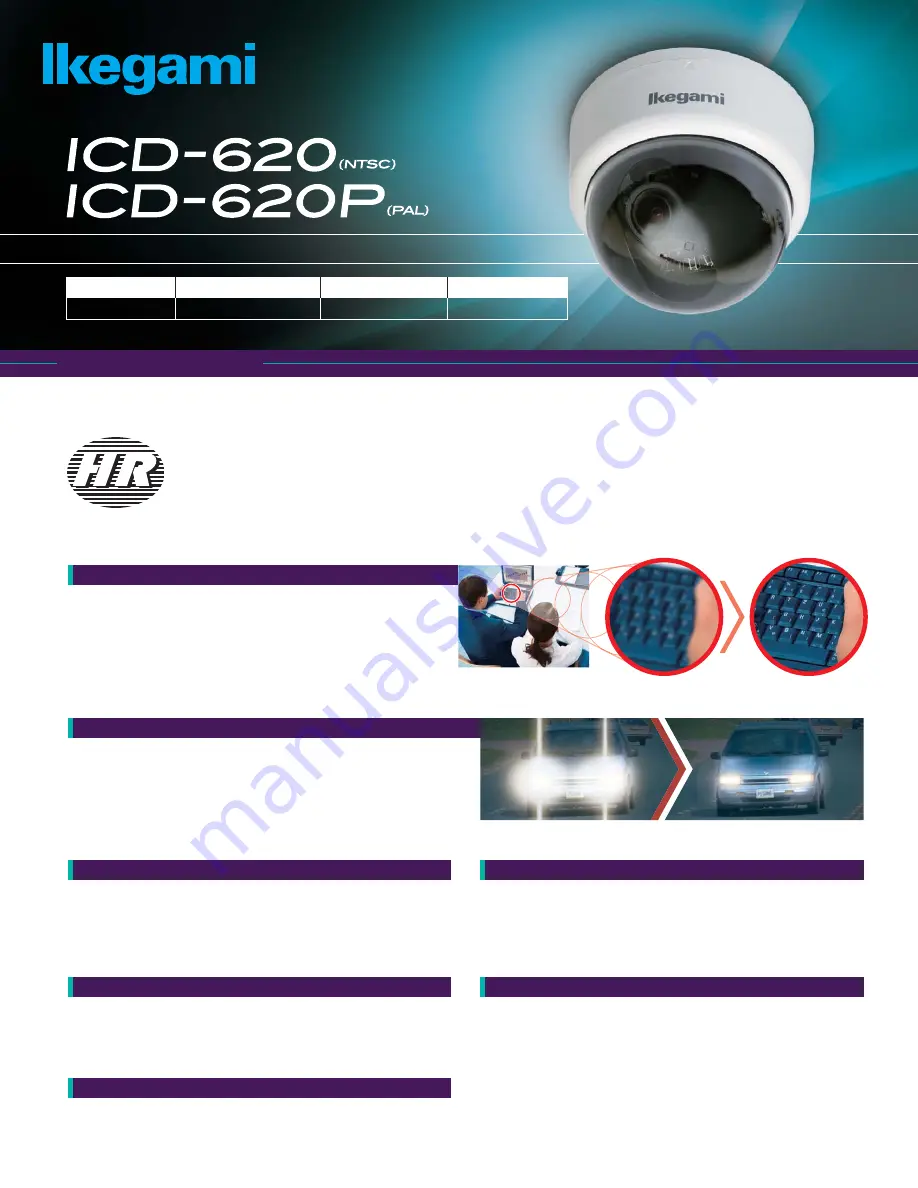 Ikegami ICD-620 Producr Features And Specification Download Page 1