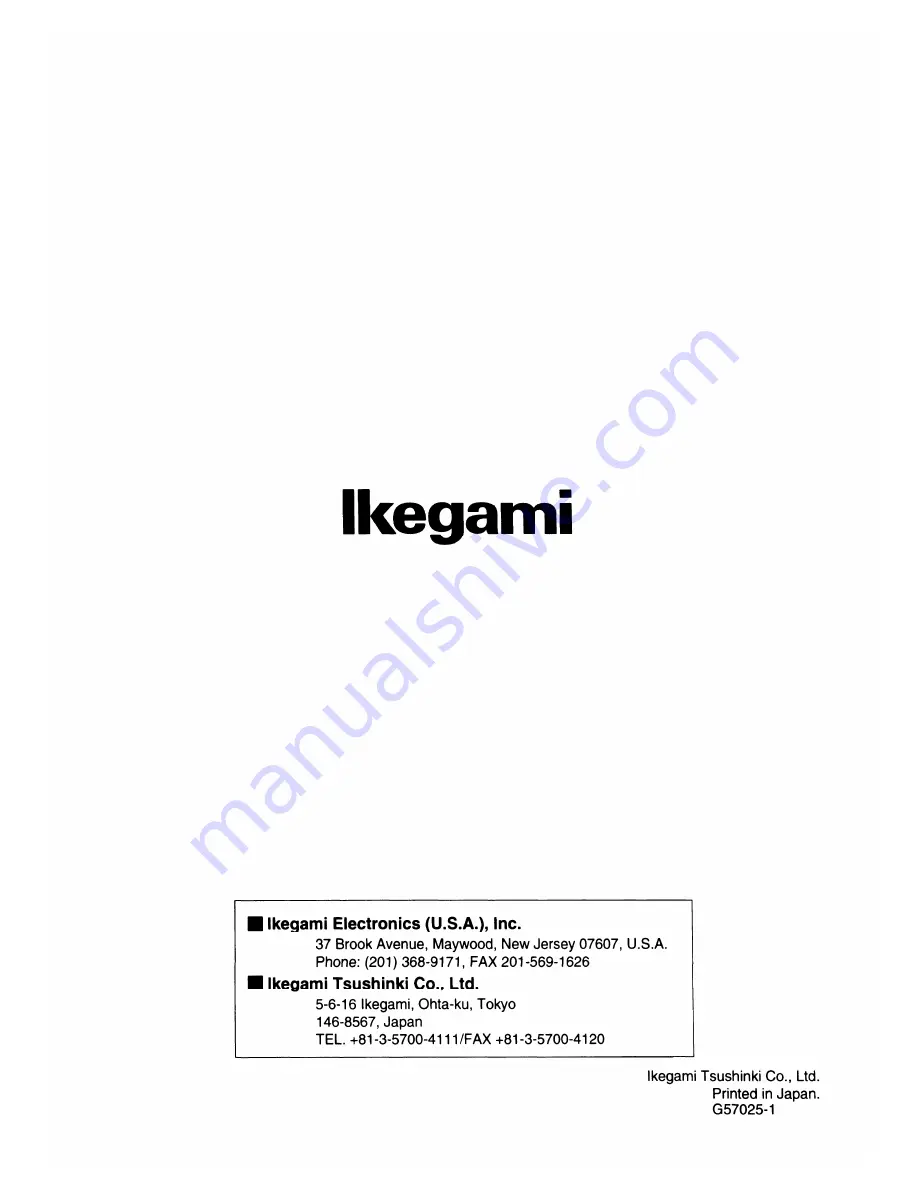 Ikegami MVF-60 Instruction Manual Download Page 33