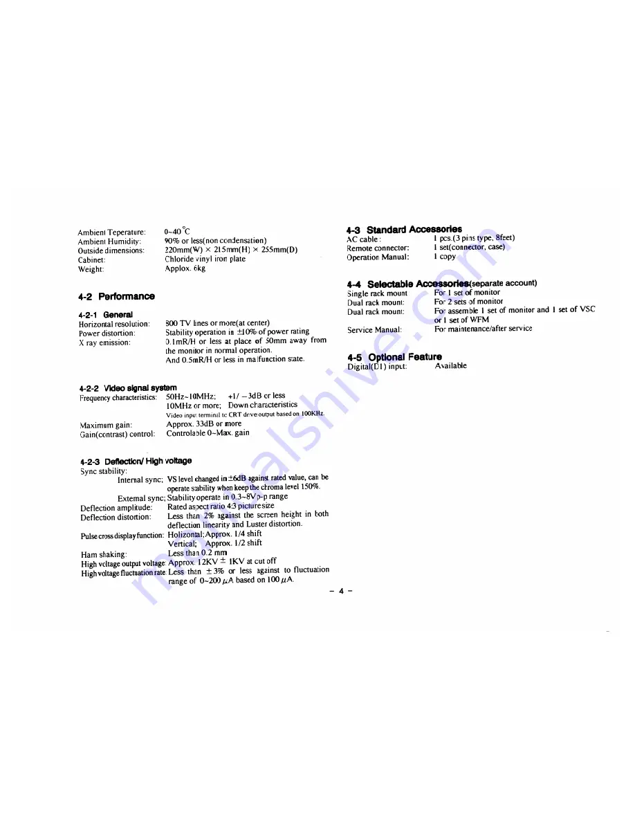 Ikegami PM-9050 Operation Manual Download Page 7