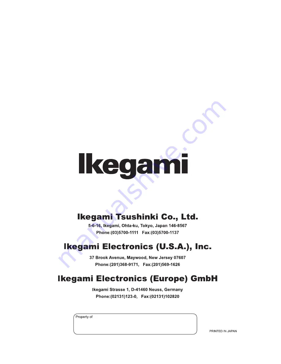 Ikegami ULM-153 Скачать руководство пользователя страница 32