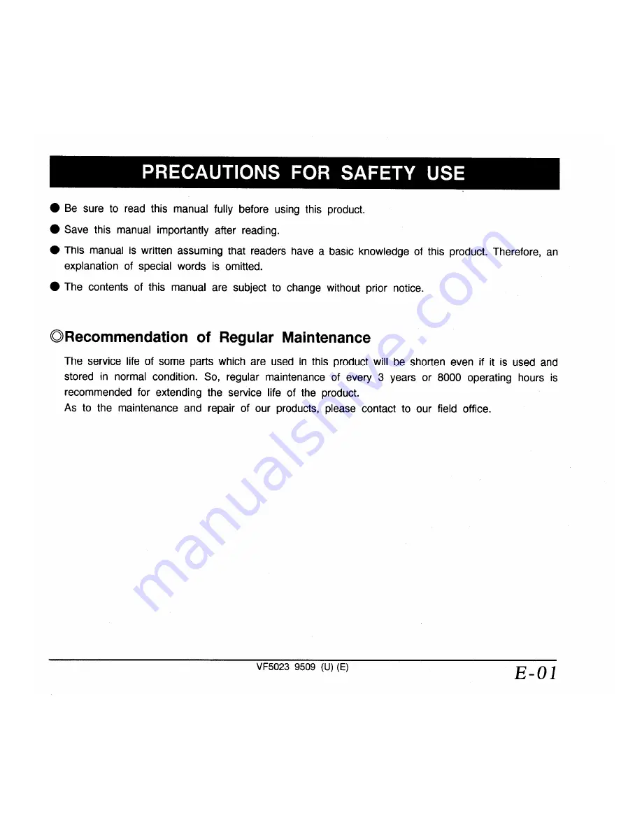 Ikegami VF5023 Viewfinder Operation Manual Download Page 3