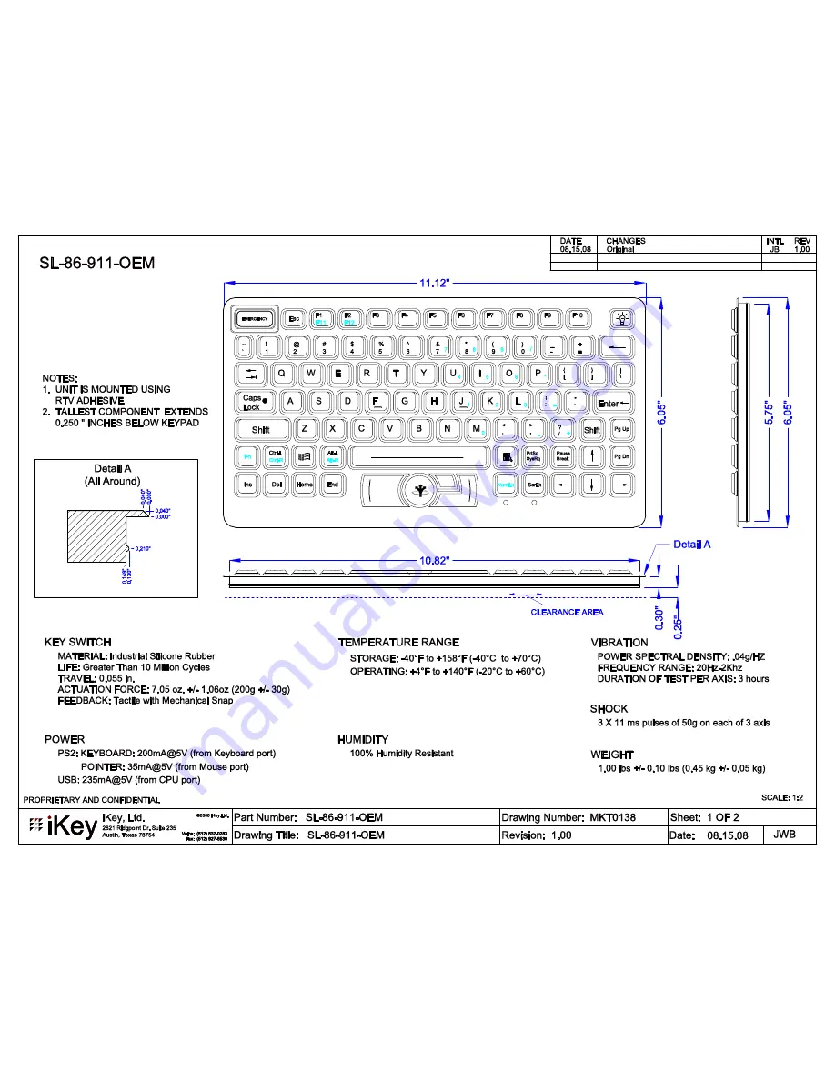 iKey SL-86-911-OEM Скачать руководство пользователя страница 1