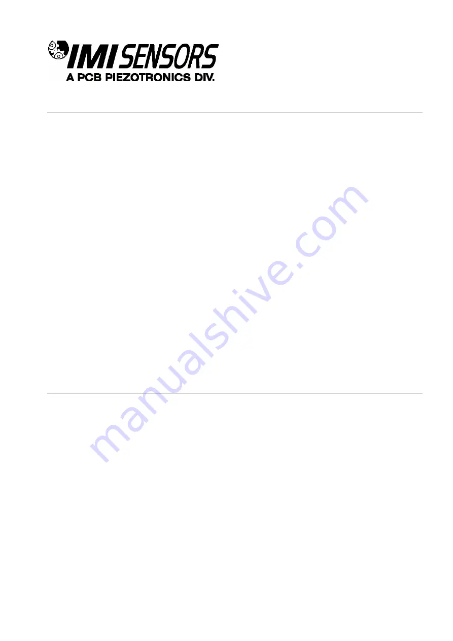 IMI SENSORS M642A01 Installation And Operating Manual Download Page 7