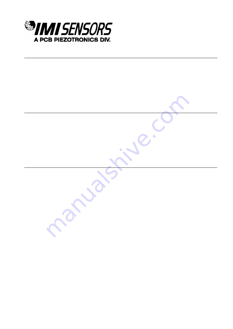 IMI SENSORS M642A01 Installation And Operating Manual Download Page 16