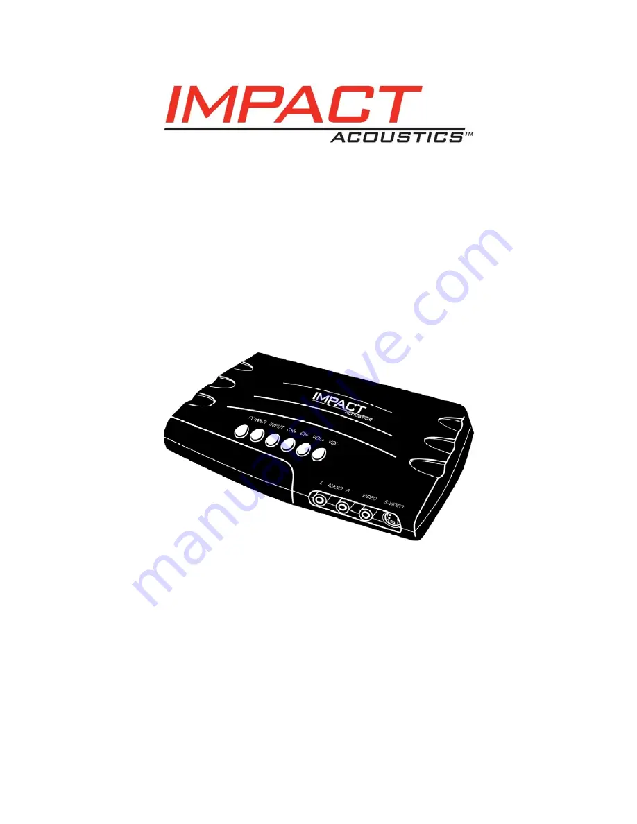 Impact Acoustics 40972 Operation Manual Download Page 1