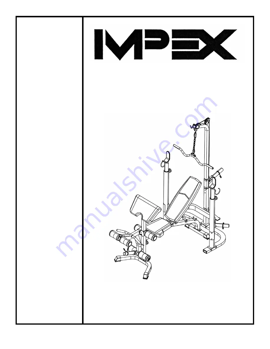 Impex Marcy Classic MCB 880-MG Owner'S Manual Download Page 1