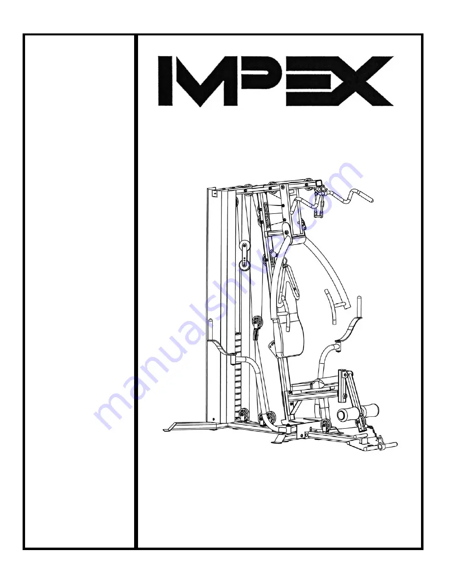 Impex MARCY DIAMOND ELITE MD-3401 Owner'S Manual Download Page 1