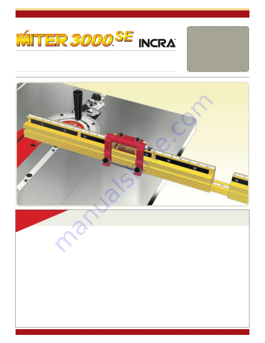 Incra Miter 3000 SE Owner'S Manual Download Page 1