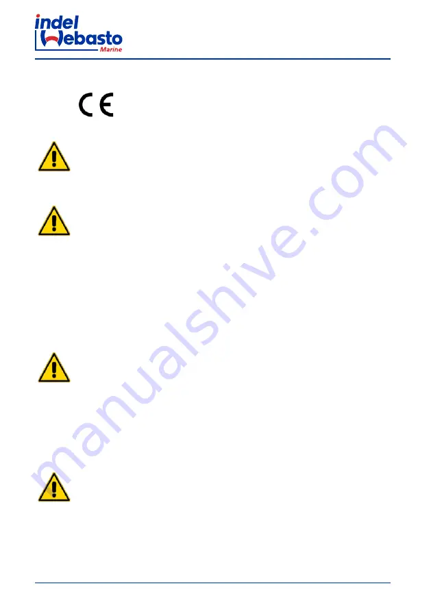 Indel Webasto Marine FR115EL Installation And Usage Instructions Download Page 10