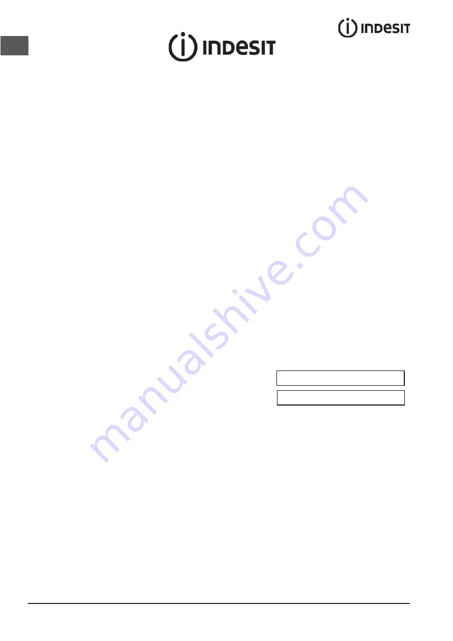 Indesit DDD 5340 C Instructions For Installation And Use Manual Download Page 38