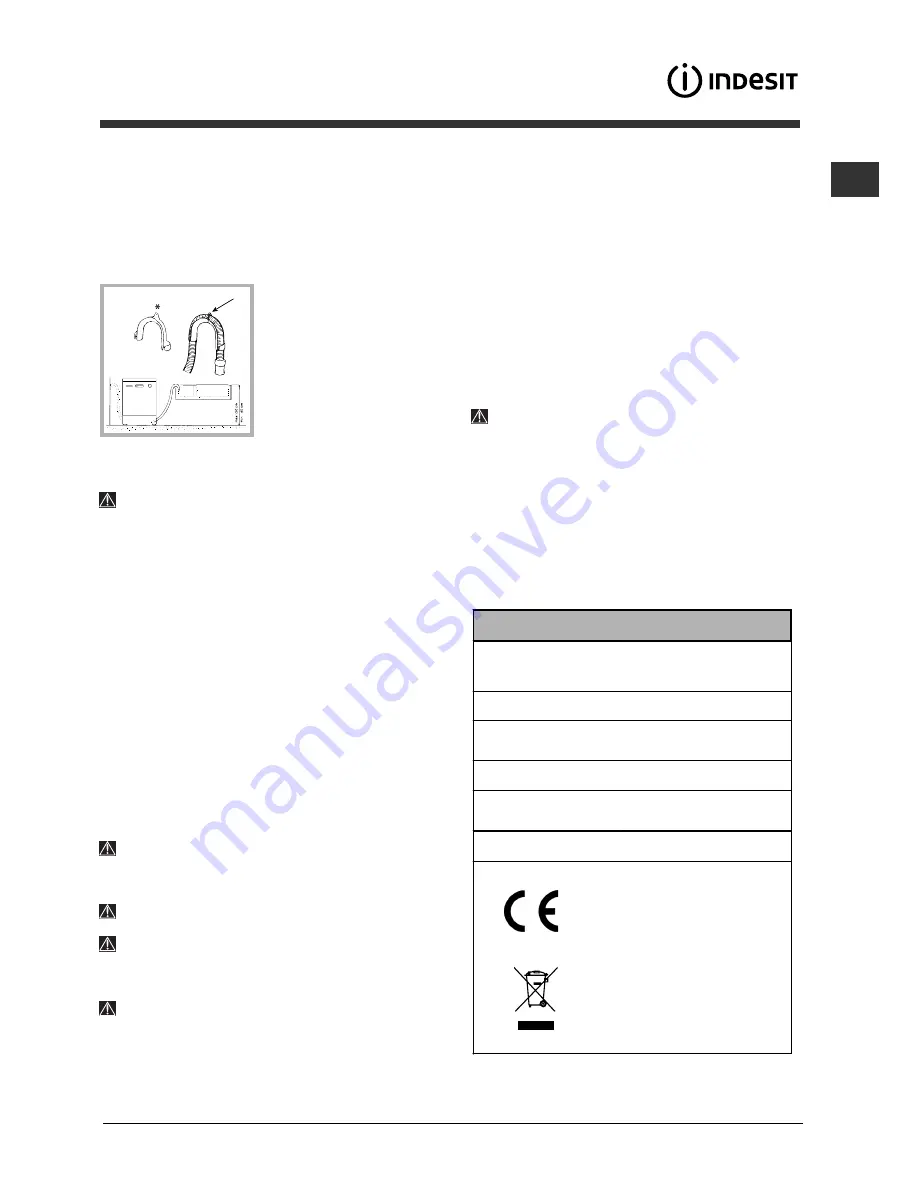 Indesit DFG 262 Operating Instructions Manual Download Page 27